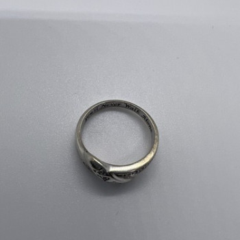 Vintage 925 Sterling Silver Colorless Sapphire Ring Size 7