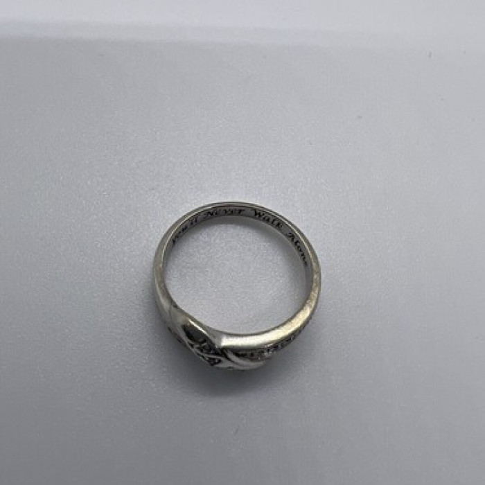 Vintage 925 Sterling Silver Colorless Sapphire Ring Size 7