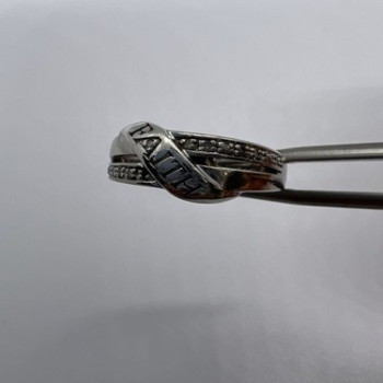 Vintage 925 Sterling Silver Colorless Sapphire Ring Size 7