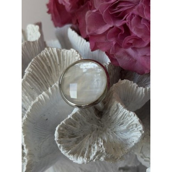 925 Sterling Silver Abalone Ring Size 10