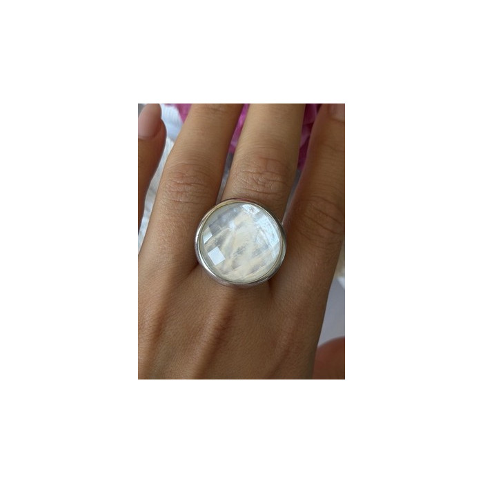 925 Sterling Silver Abalone Ring Size 10