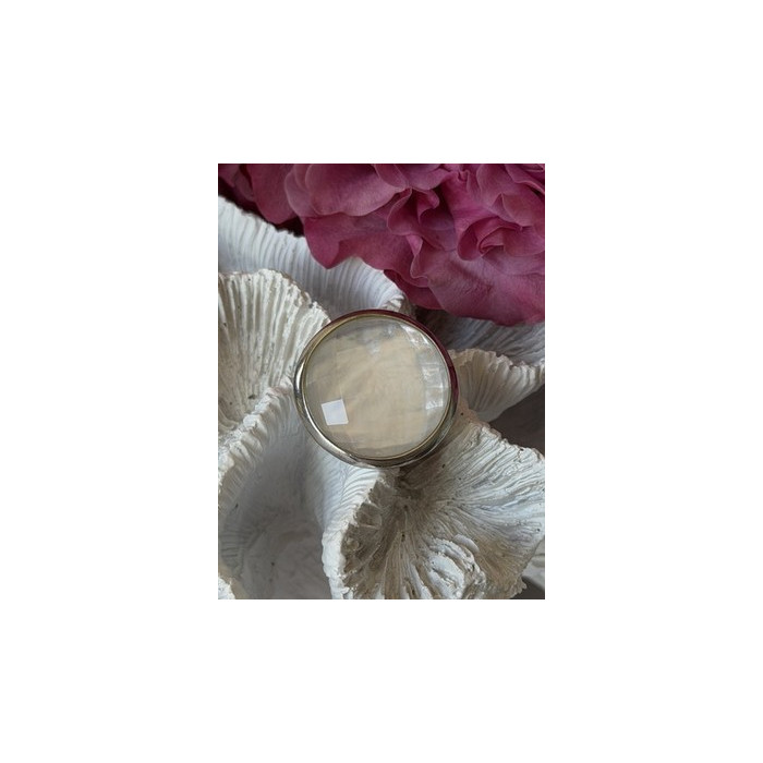 925 Sterling Silver Abalone Ring Size 10