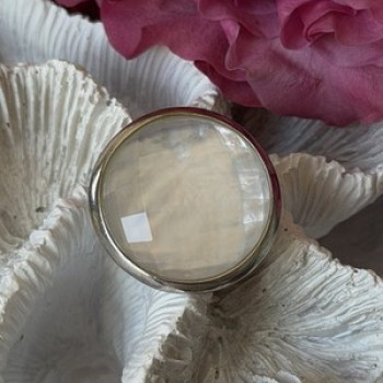 925 Sterling Silver Abalone Ring Size 10