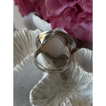 925 Sterling Silver Abalone Ring Size 10