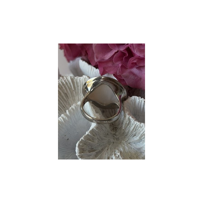 925 Sterling Silver Abalone Ring Size 10