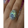 Vintage 925 Sterling Silver Abalone & Marcasite Ring Size 9