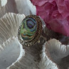 Vintage 925 Sterling Silver Abalone & Marcasite Ring Size 9