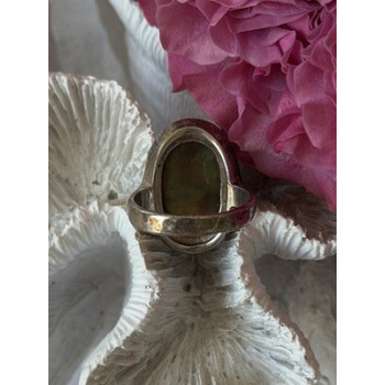 Vintage 925 Sterling Silver Abalone & Marcasite Ring Size 9