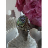 Vintage 925 Sterling Silver Abalone & Marcasite Ring Size 9