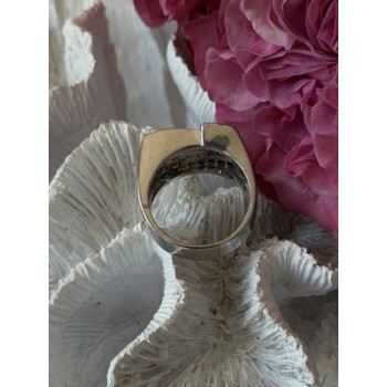 Elegant Design 925 Sterling Silver Beryl Ring Size 10