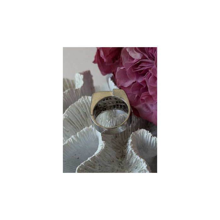 Elegant Design 925 Sterling Silver Beryl Ring Size 10