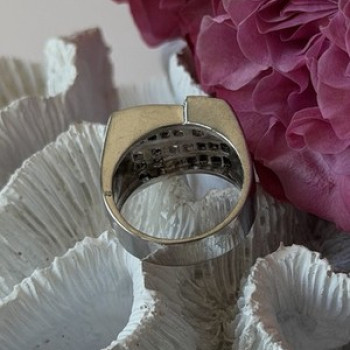 Elegant Design 925 Sterling Silver Beryl Ring Size 10