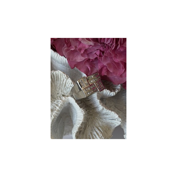 Elegant Design 925 Sterling Silver Beryl Ring Size 10