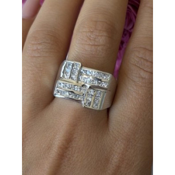 Elegant Design 925 Sterling Silver Beryl Ring Size 10