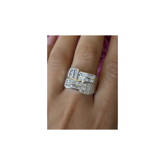 Elegant Design 925 Sterling Silver Beryl Ring Size 10