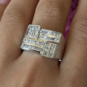 Elegant Design 925 Sterling Silver Beryl Ring Size 10
