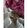 Mens 925 Sterling Silver White & Brown Tourmaline Ring Size 10.5