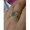 Mens 925 Sterling Silver White & Brown Tourmaline Ring Size 10.5