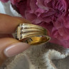 Mens 925 Sterling Silver White & Brown Tourmaline Ring Size 10.5