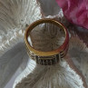 Mens 925 Sterling Silver White & Brown Tourmaline Ring Size 10.5