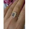 925 Sterling Silver Gold Plated Tanzanite & Beryl Ring Size 8
