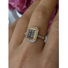 925 Sterling Silver Gold Plated Tanzanite & Beryl Ring Size 8