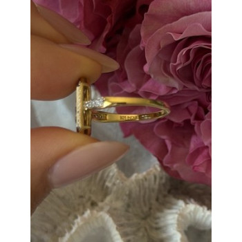 925 Sterling Silver Gold Plated Tanzanite & Beryl Ring Size 8