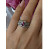 Beautiful 925 Sterling Silver Ruby Ring Size 6.5