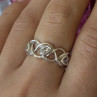 Deb Guyot 925 Sterling Silver White Topaz Band Ring Size 7