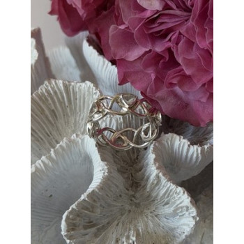 Deb Guyot 925 Sterling Silver White Topaz Band Ring Size 7