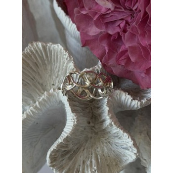 Deb Guyot 925 Sterling Silver White Topaz Band Ring Size 7