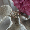 Deb Guyot 925 Sterling Silver White Topaz Band Ring Size 7
