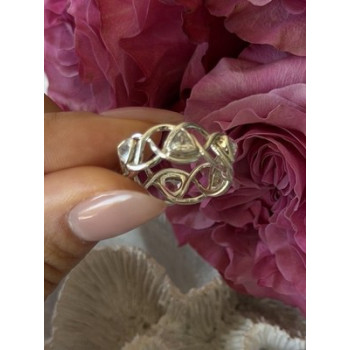 Deb Guyot 925 Sterling Silver White Topaz Band Ring Size 7