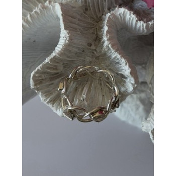 Deb Guyot 925 Sterling Silver White Topaz Band Ring Size 7