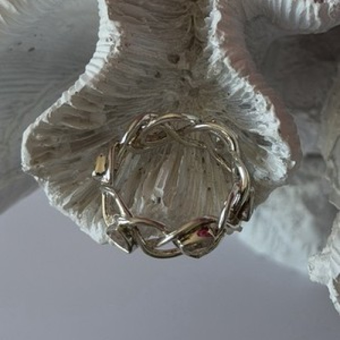Deb Guyot 925 Sterling Silver White Topaz Band Ring Size 7