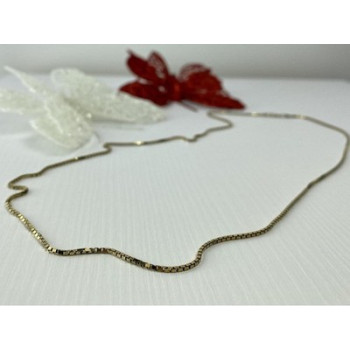 925 Sterling Silver Gold Plated Chain Italy 24 in