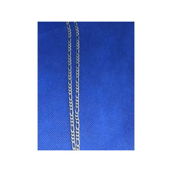 925 Sterling Silver Figaro Chain Italy 20.07 in