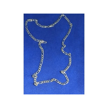 925 Sterling Silver Figaro Chain Italy 20.07 in