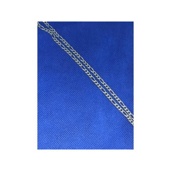 925 Sterling Silver Figaro Chain Italy 20.07 in