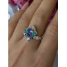 925 Sterling Silver Mystic Topaz Abalone Beryl Ring Size 9