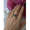925 Sterling Silver Black Pearl Ring Size 9