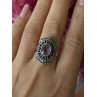 Vintage 925 Sterling Silver Amethyst & Marcasite Ring Size 8