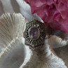 Vintage 925 Sterling Silver Amethyst & Marcasite Ring Size 8