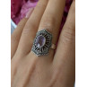 Vintage 925 Sterling Silver Amethyst & Marcasite Ring Size 8