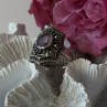 Vintage 925 Sterling Silver Amethyst & Marcasite Ring Size 8