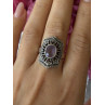Vintage 925 Sterling Silver Amethyst & Marcasite Ring Size 8
