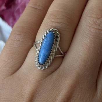 Vintage 925 Sterling Silver Turquoise Ring Size 6