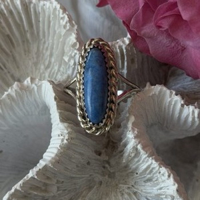 Vintage 925 Sterling Silver Turquoise Ring Size 6