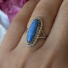Vintage 925 Sterling Silver Turquoise Ring Size 6