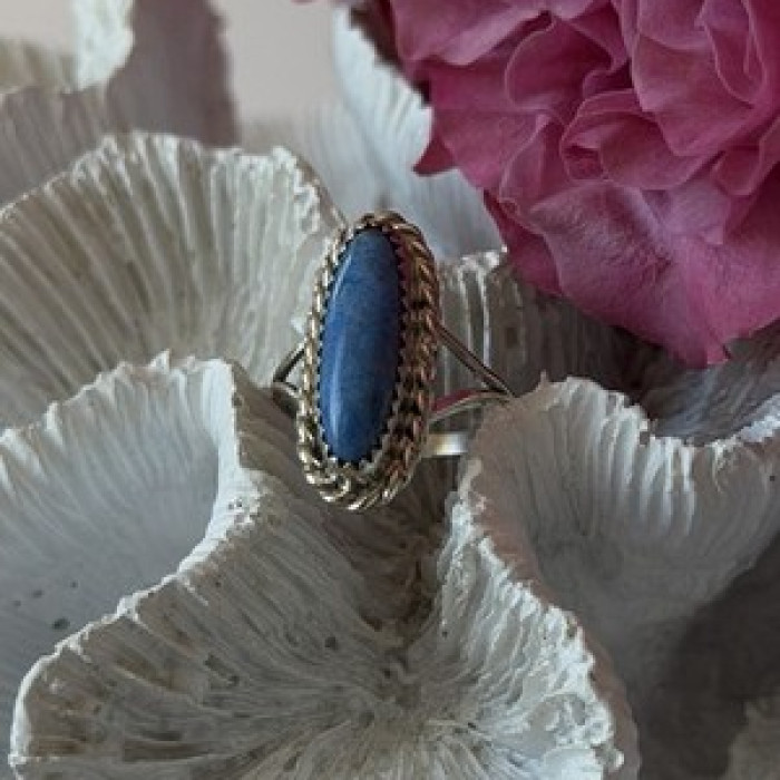 Vintage 925 Sterling Silver Turquoise Ring Size 6